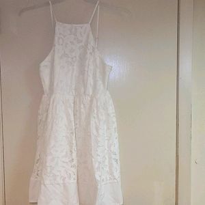 Altered state crochet lace dress.